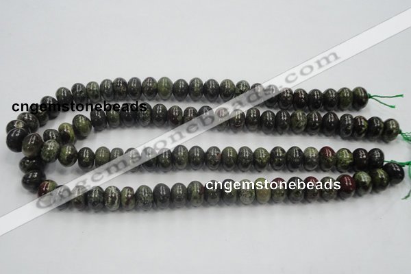 CDB202 15.5 inches 8*12mm rondelle natural dragon blood jasper beads