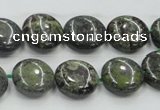 CDB207 15.5 inches 14mm flat round natural dragon blood jasper beads