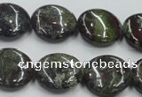 CDB209 15.5 inches 20mm flat round natural dragon blood jasper beads