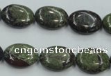 CDB211 15.5 inches 12*16mm oval natural dragon blood jasper beads