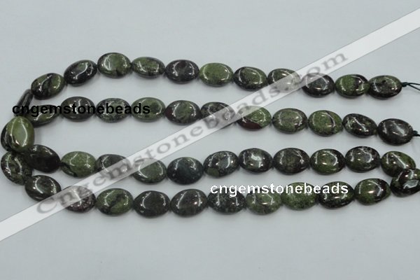 CDB211 15.5 inches 12*16mm oval natural dragon blood jasper beads