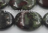 CDB214 15.5 inches 22*30mm oval natural dragon blood jasper beads