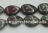 CDB216 15.5 inches 13*18mm flat teardrop natural dragon blood jasper beads