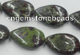 CDB218 15.5 inches 18*25mm flat teardrop natural dragon blood jasper beads