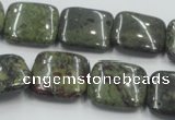 CDB221 15.5 inches 20*20mm square natural dragon blood jasper beads