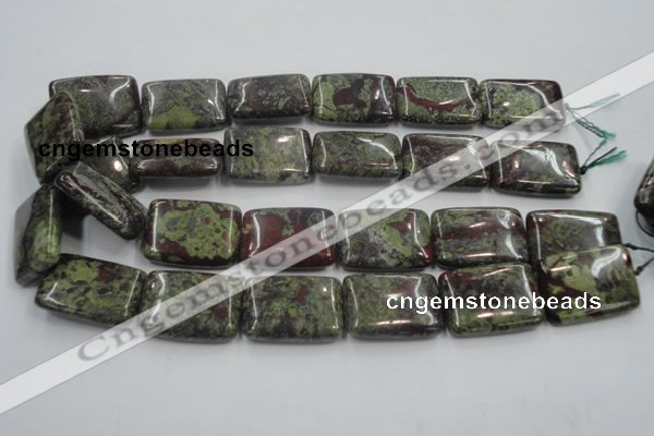 CDB223 15.5 inches 22*30mm rectangle natural dragon blood jasper beads