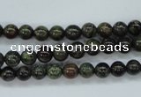 CDB228 15.5 inches 6mm round natural dragon blood jasper beads