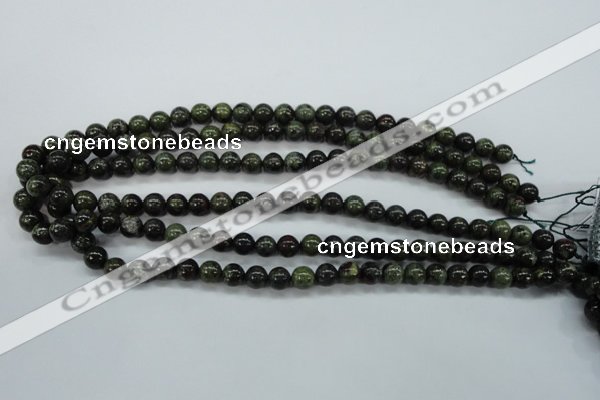 CDB229 15.5 inches 8mm round natural dragon blood jasper beads