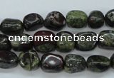 CDB236 15.5 inches 8*12mm nuggets natural dragon blood jasper beads