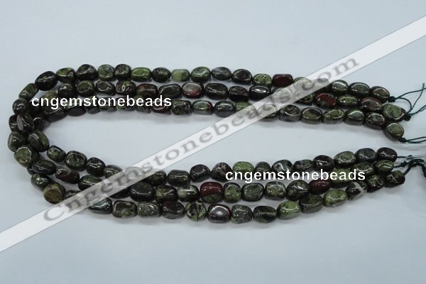 CDB236 15.5 inches 8*12mm nuggets natural dragon blood jasper beads