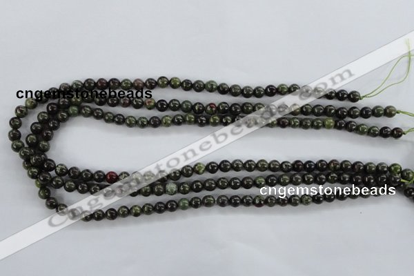 CDB251 15.5 inches 8mm round natural dragon blood jasper beads