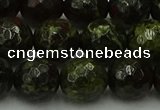 CDB315 15.5 inches 14mm faceted round dragon blood jasper beads