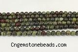 CDB342 15.5 inches 8mm round dragon blood jasper beads wholesale