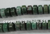 CDB38 15.5 inches 6*10mm tyre new dragon blood jasper beads