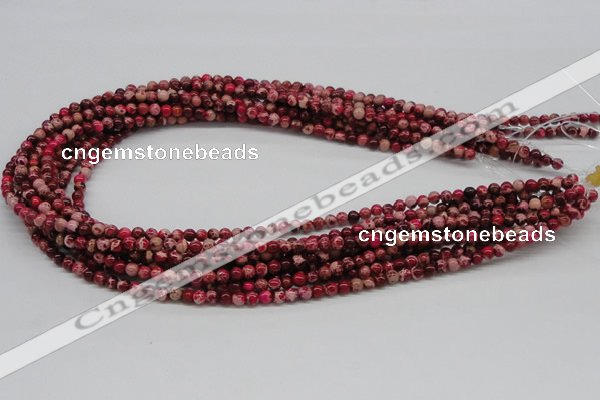 CDE01 15.5 inches 4mm round dyed sea sediment jasper beads