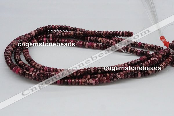 CDE06 15.5 inches 4*8mm rondelle dyed sea sediment jasper beads