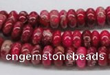 CDE07 15.5 inches 5*10mm rondelle dyed sea sediment jasper beads