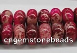 CDE08 15.5 inches 10*16mm rondelle dyed sea sediment jasper beads