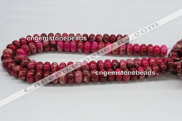 CDE08 15.5 inches 10*16mm rondelle dyed sea sediment jasper beads