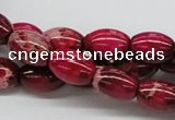 CDE09 15.5 inches 10*14mm rice dyed sea sediment jasper beads