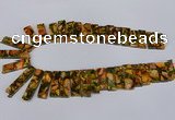 CDE1008 Top drilled 9*15mm - 10*45mm sticks sea sediment jasper beads