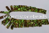 CDE1010 Top drilled 9*15mm - 10*45mm sticks sea sediment jasper beads