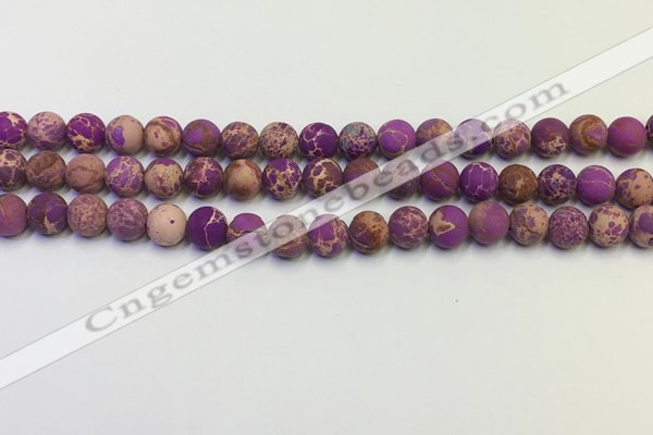 CDE1021 15.5 inches 6mm round matte sea sediment jasper beads