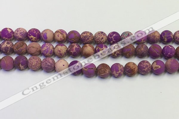 CDE1022 15.5 inches 8mm round matte sea sediment jasper beads