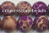 CDE1023 15.5 inches 10mm round matte sea sediment jasper beads