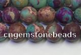 CDE1035 15.5 inches 4mm round matte sea sediment jasper beads