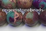 CDE1038 15.5 inches 10mm round matte sea sediment jasper beads