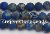 CDE1040 15.5 inches 4mm round matte sea sediment jasper beads