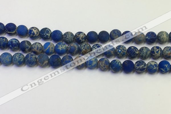 CDE1042 15.5 inches 8mm round matte sea sediment jasper beads