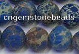 CDE1043 15.5 inches 10mm round matte sea sediment jasper beads