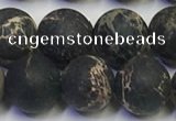 CDE1048 15.5 inches 10mm round matte sea sediment jasper beads