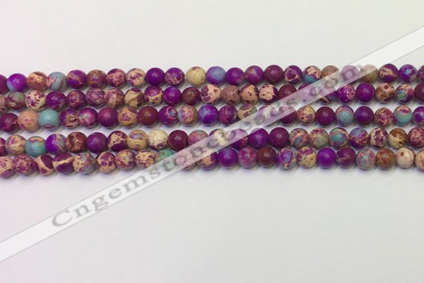 CDE1055 15.5 inches 4mm round sea sediment jasper beads wholesale