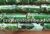 CDE1105 15.5 inches 4*13mm tube sea sediment jasper beads