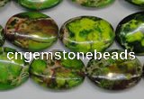 CDE118 15.5 inches 15*20mm oval dyed sea sediment jasper beads