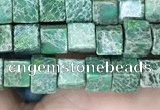CDE1208 15.5 inches 4.5mm - 5mm cube sea sediment jasper beads