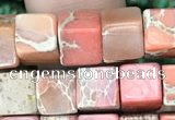 CDE1210 15.5 inches 6mm - 6.5mm cube sea sediment jasper beads