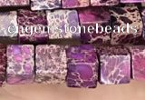 CDE1211 15.5 inches 6mm - 6.5mm cube sea sediment jasper beads