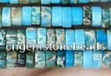 CDE1224 15.5 inches 2.5*4mm heishi sea sediment jasper beads