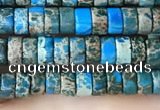 CDE1225 15.5 inches 2.5*4mm heishi sea sediment jasper beads
