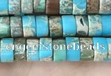 CDE1233 15.5 inches 3*6mm heishi sea sediment jasper beads