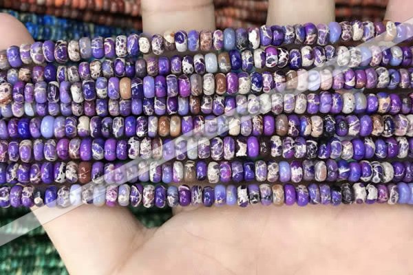 CDE1252 15.5 inches 2.5*4mm rondelle sea sediment jasper beads