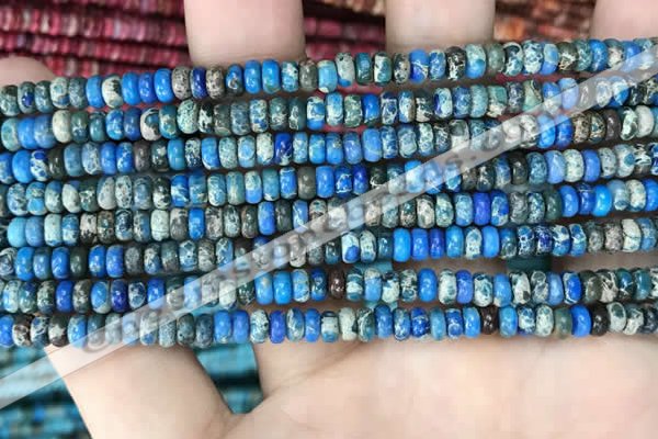 CDE1256 15.5 inches 2.5*4mm rondelle sea sediment jasper beads