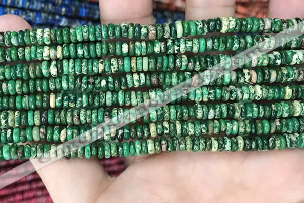 CDE1259 15.5 inches 2*4mm rondelle sea sediment jasper beads