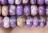 CDE1262 15.5 inches 4*6mm rondelle sea sediment jasper beads