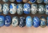 CDE1266 15.5 inches 4*6mm rondelle sea sediment jasper beads