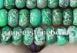 CDE1267 15.5 inches 4*6mm rondelle sea sediment jasper beads